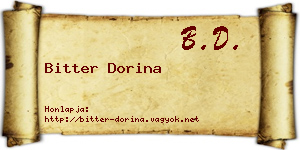 Bitter Dorina névjegykártya