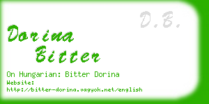 dorina bitter business card